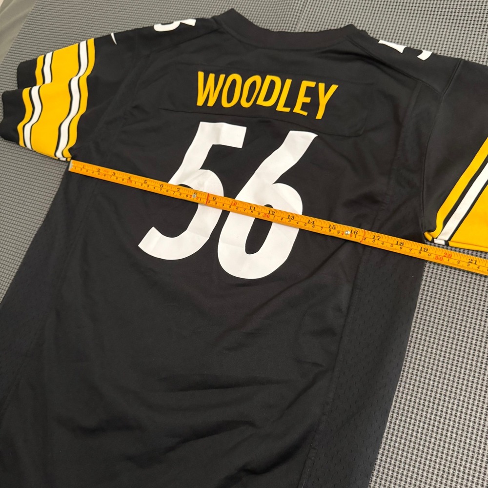 Nike NFL Pittsburgh Steelers LaMarr Woodley 56 Jersey Youth XL Black Football - Picture 7 of 7